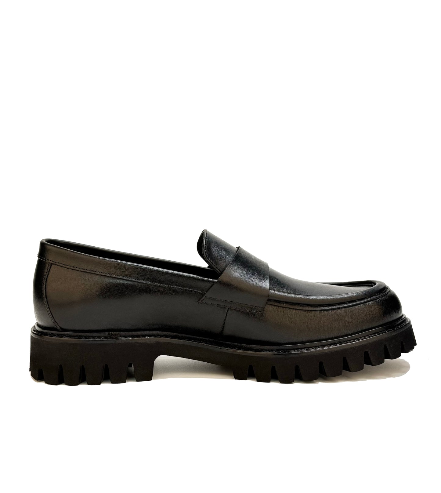 Black Leather College Shoes