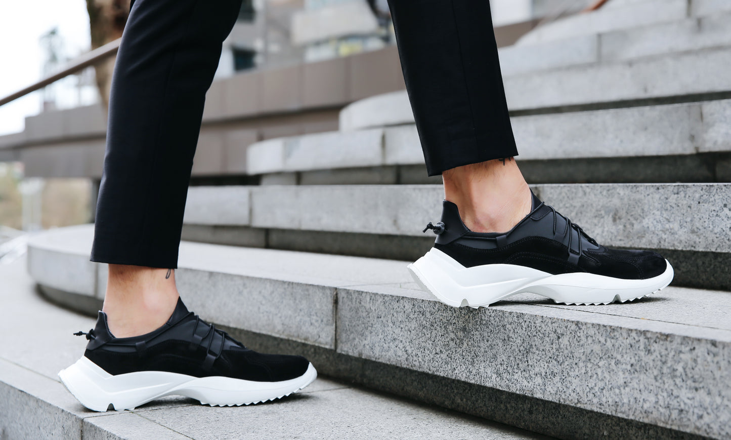Reflective Leather Sneakers