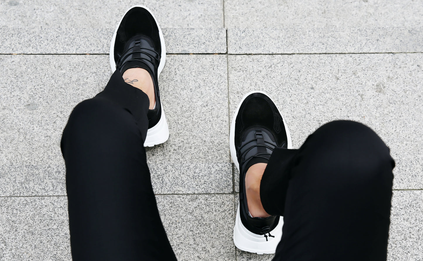 Reflective Leather Sneakers
