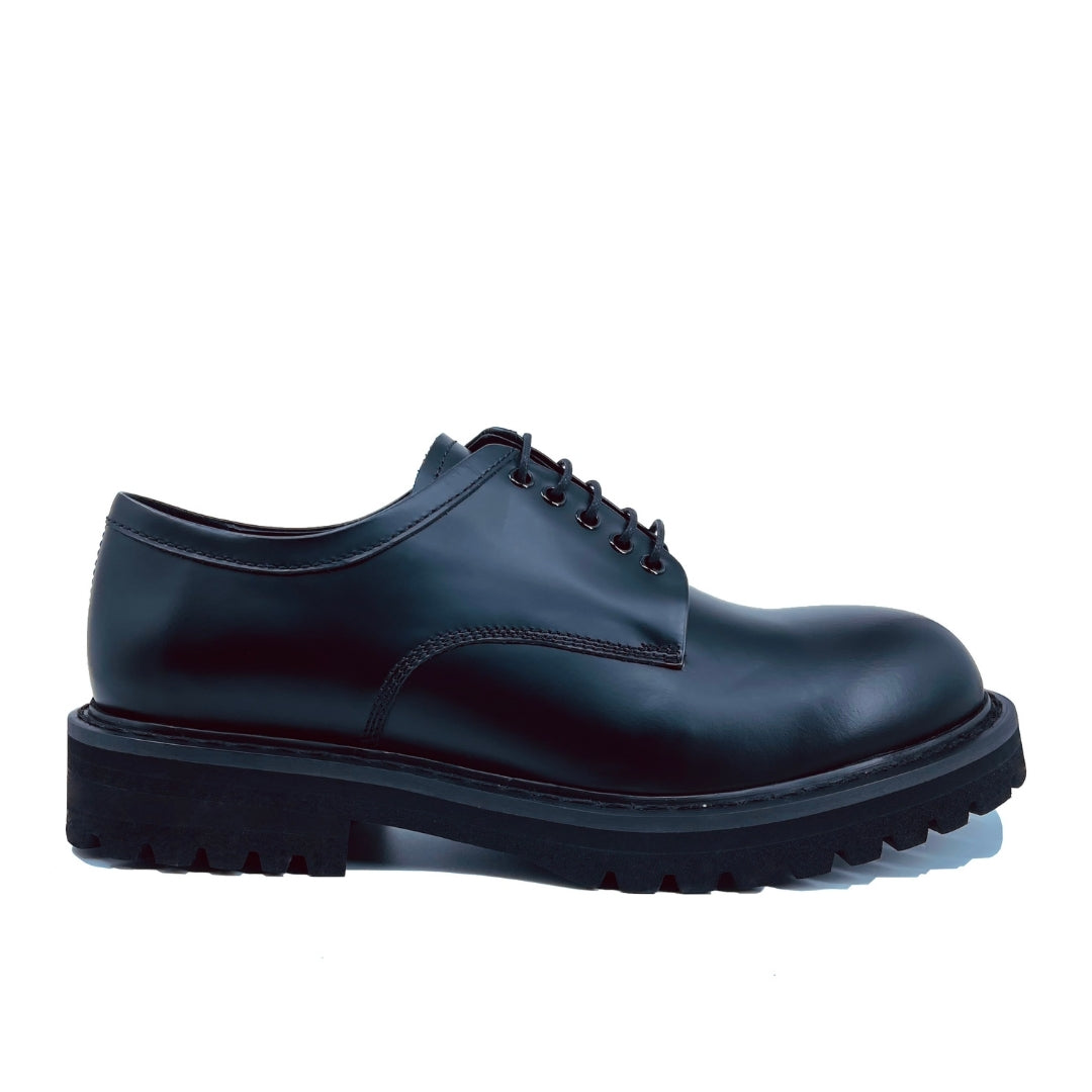Black Matte Spazzolato Leather Classic Shoes