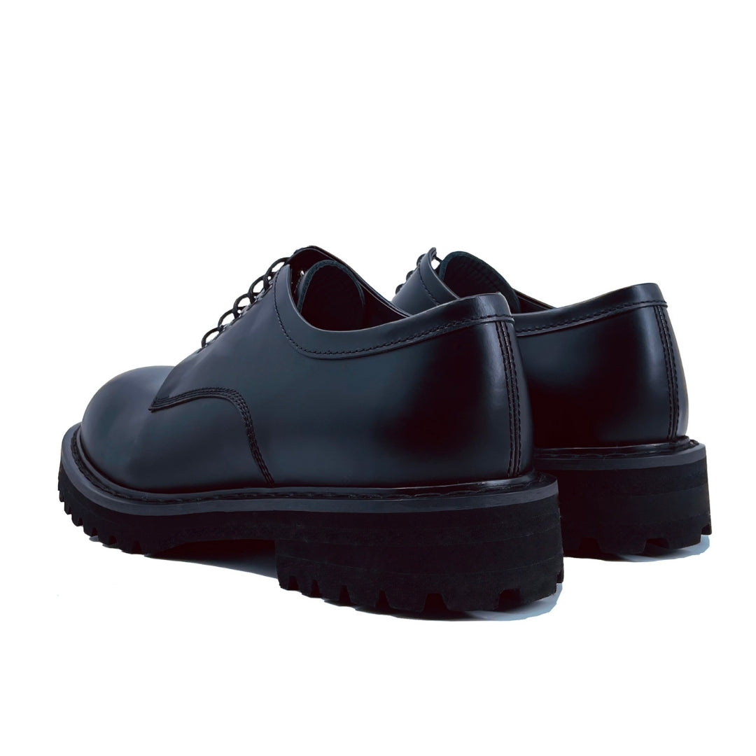 Black Matte Spazzolato Leather Classic Shoes