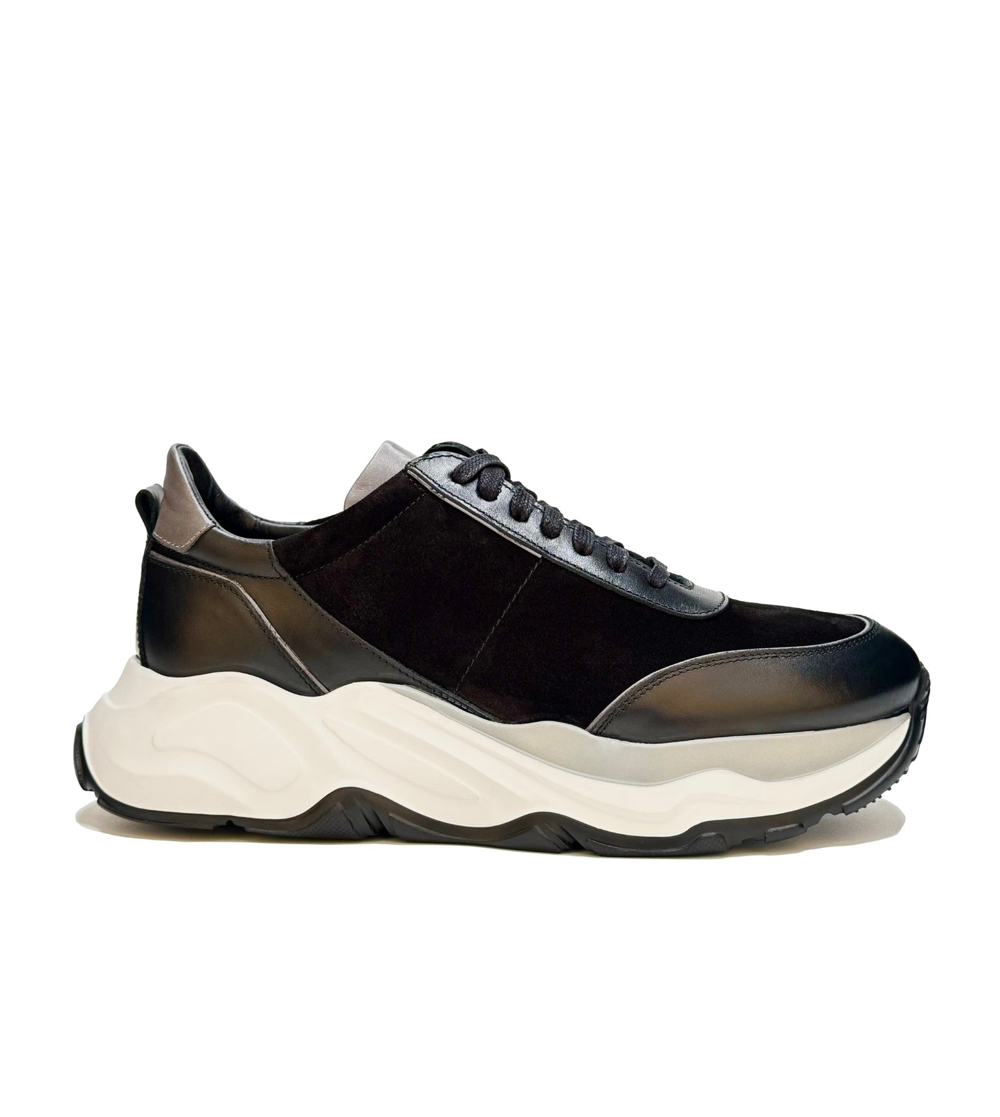 Black Lace-Up Sneakers