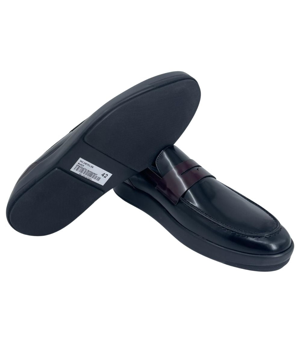 Siyah Açma Deri Günlük Ayakkabı