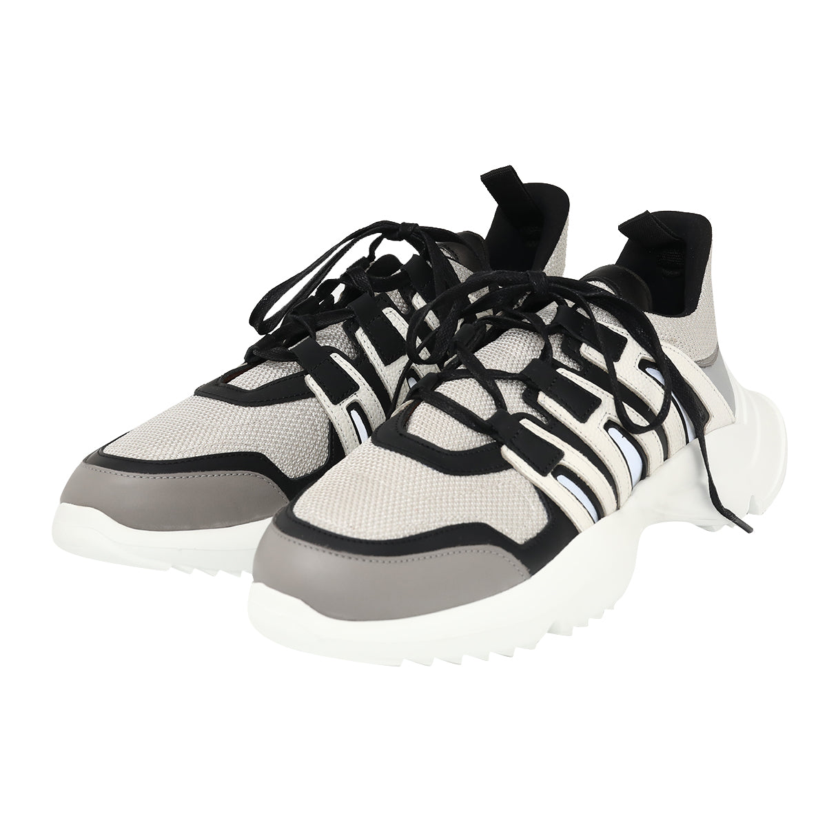 Reflective Leather Sneakers