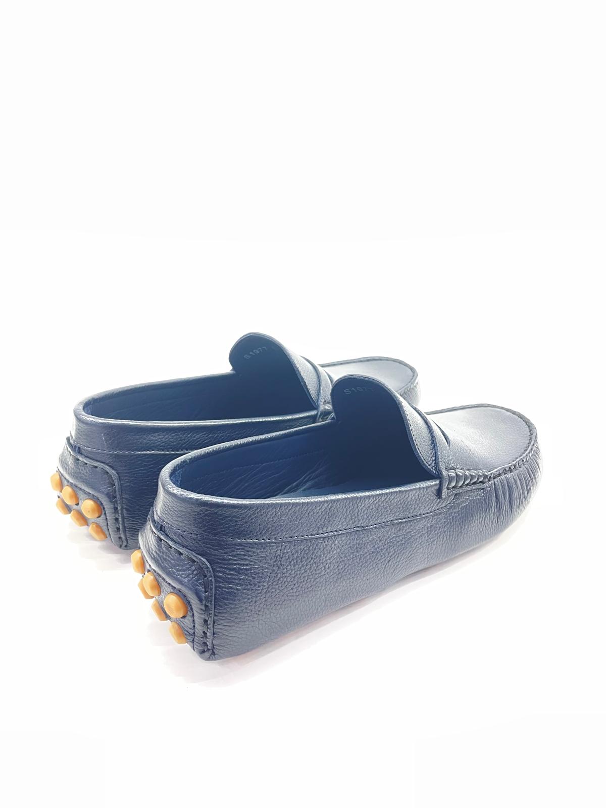 E-702 Lacivert Erkek Hakiki Deri Loafer