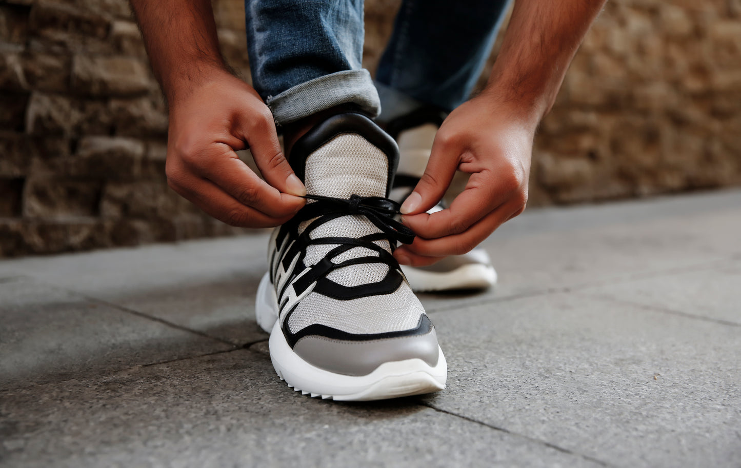Reflective Leather Sneakers