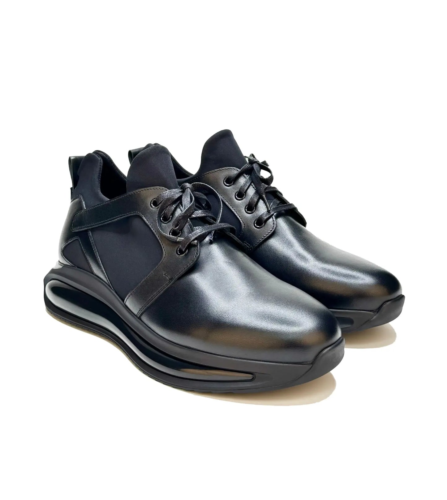 Black Lace-Up Sneakers