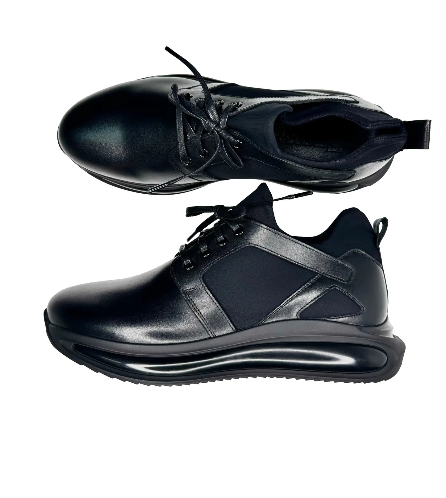 Black Lace-Up Sneakers