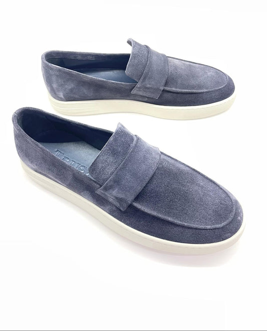 D8072 Lacivert Erkek Süet Loafer