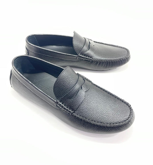 E-702 Siyah Erkek Hakiki Deri Loafer
