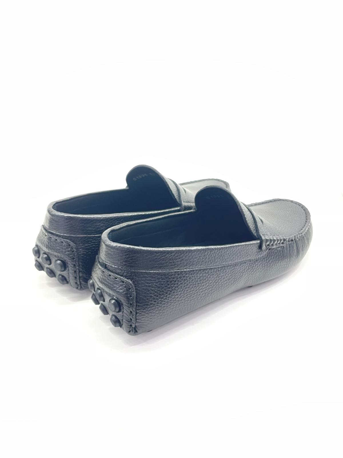 E-702 Siyah Erkek Hakiki Deri Loafer