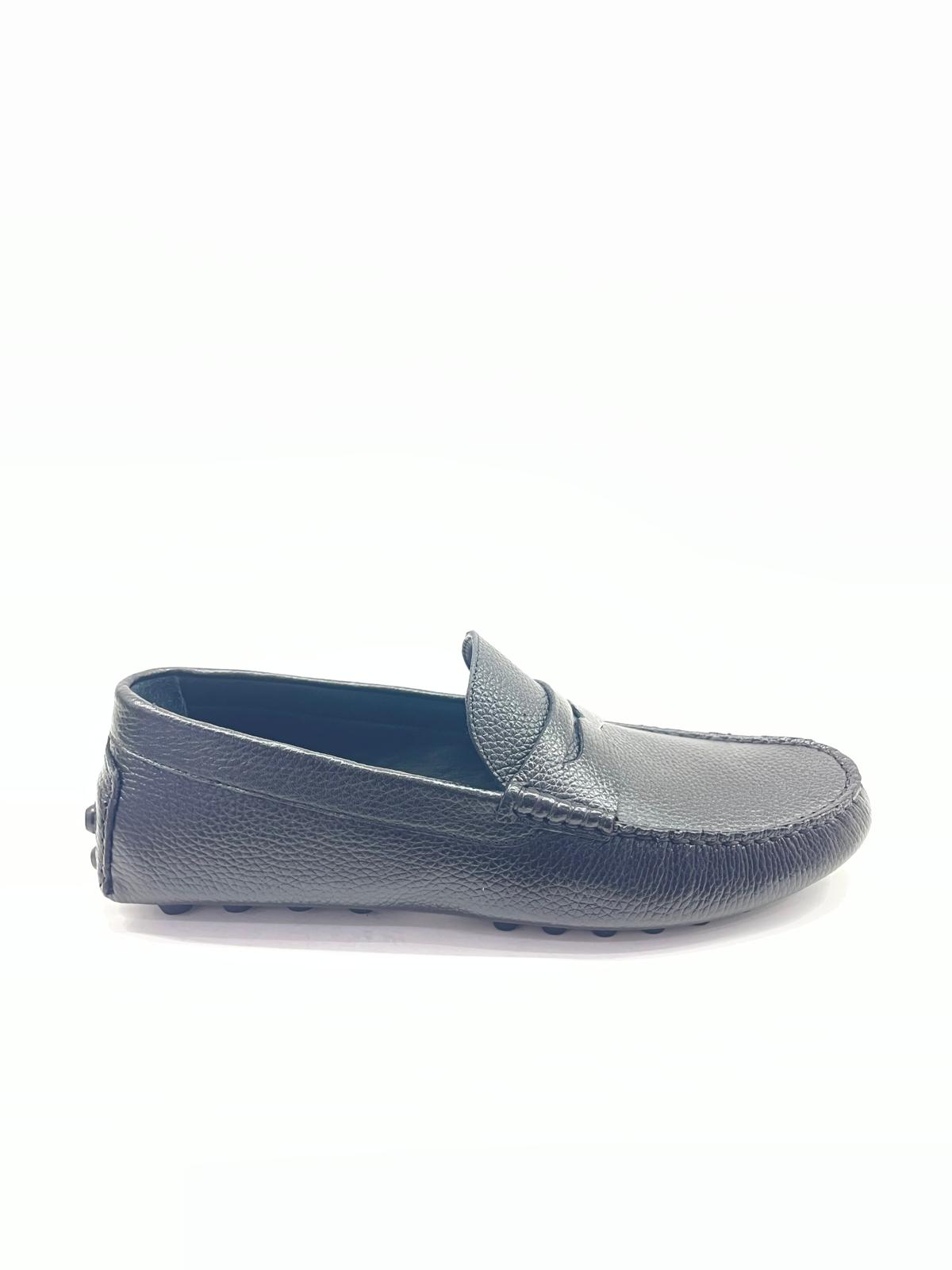 E-702 Siyah Erkek Hakiki Deri Loafer