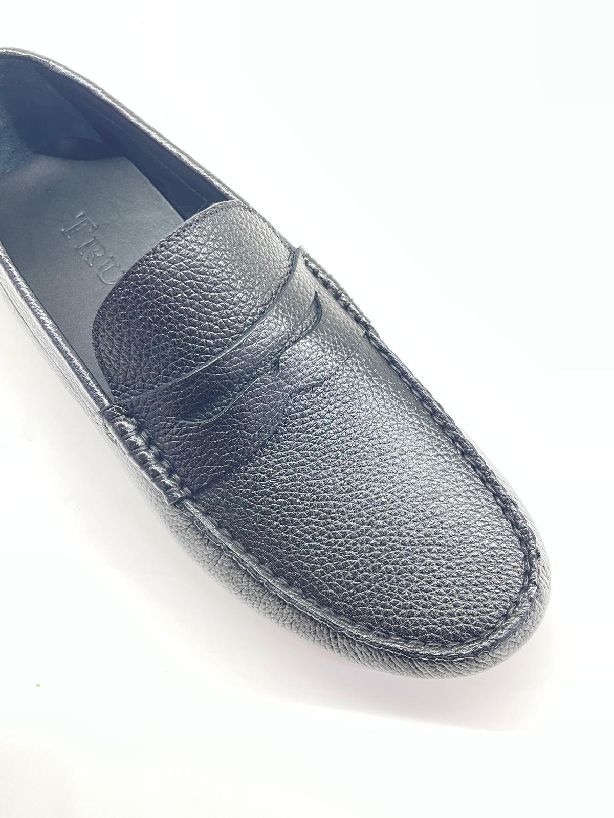 E-702 Siyah Erkek Hakiki Deri Loafer