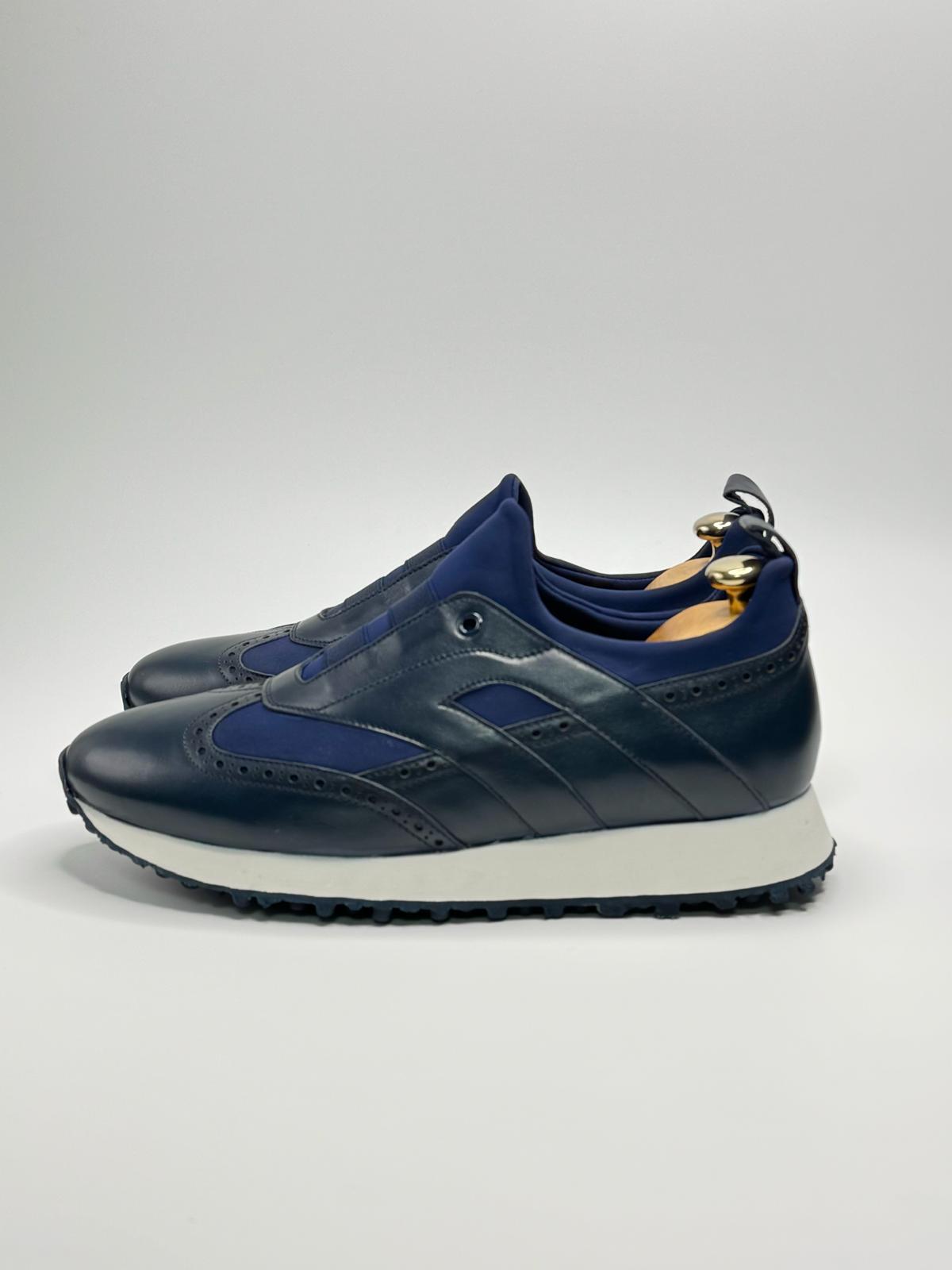 Lacivert Deri Spor Ayakkabı