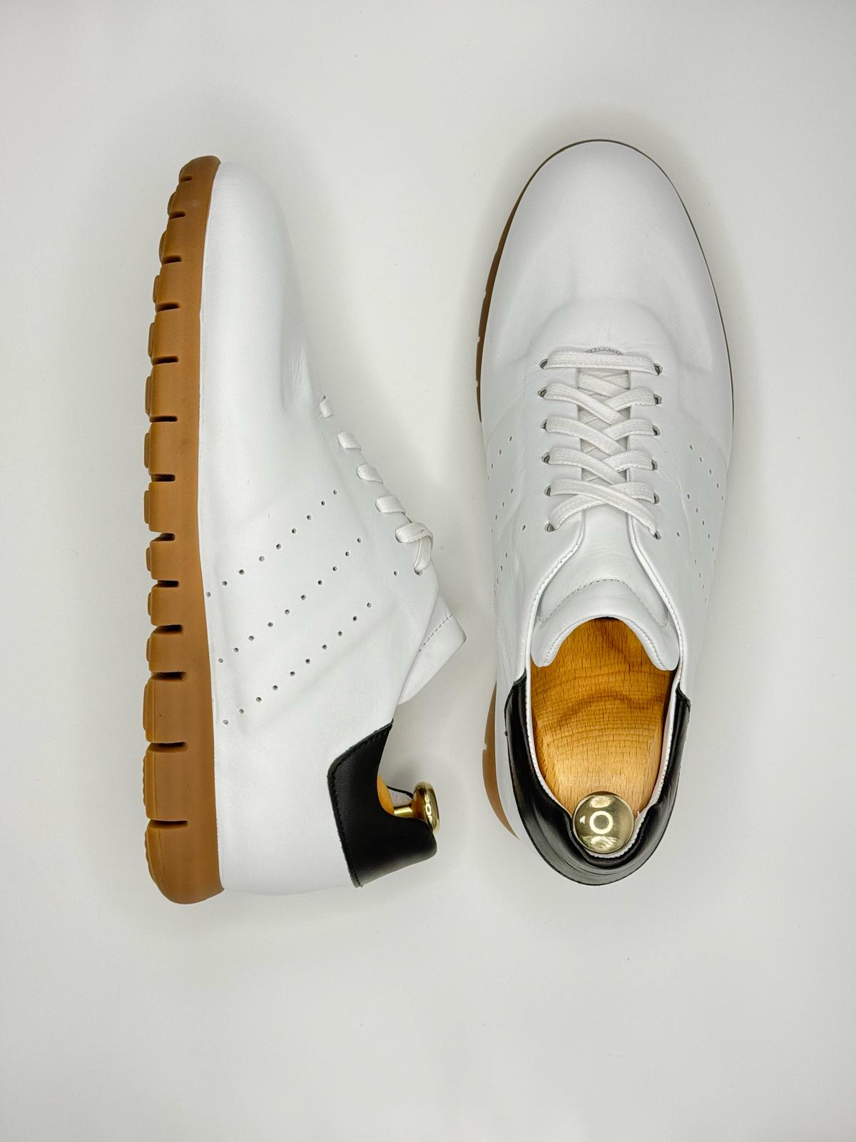 Beyaz Deri Spor Ayakkabı